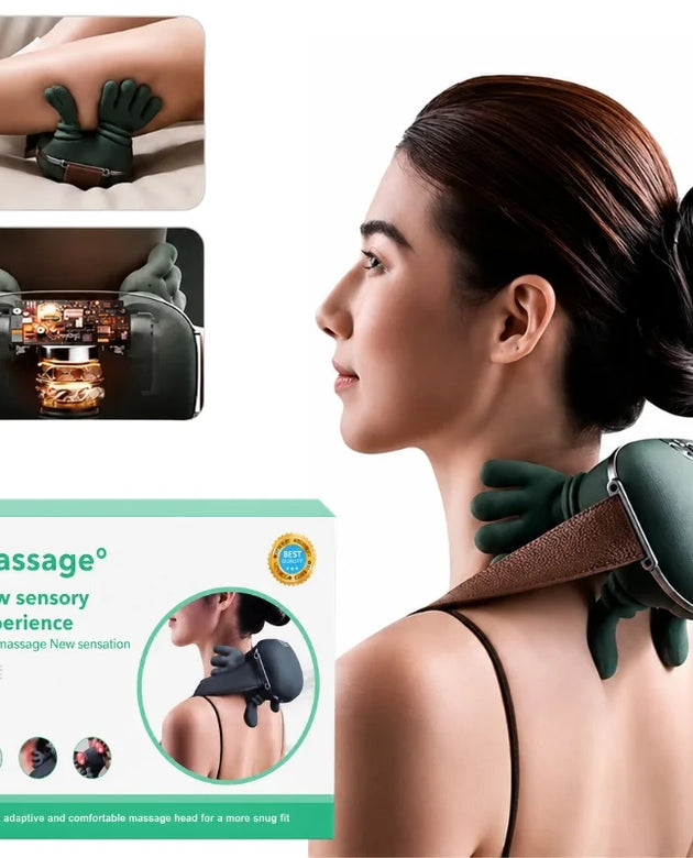 Neck & Shoulder Kneading Massager | Model BLD- 893 | Wireless Shiatsu Deep Kneading Massager with Heat | For Neck, Shoulders, Back & Body Relaxation