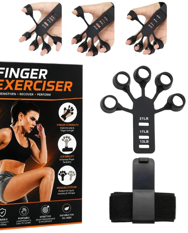 Adjustable Hand Grip Strengthener | Finger Exerciser & Hand Therapy Trainer | Grip Strength Trainer for Fitness, Rehabilitation & Arthritis Relief