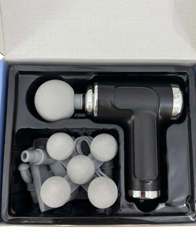 Five Head Massage Gun  | Rechargeable Deep Tissue Muscle Massager | 9 Massage Heads | 6 Speed Levels | Model  BLD-780 | Random color