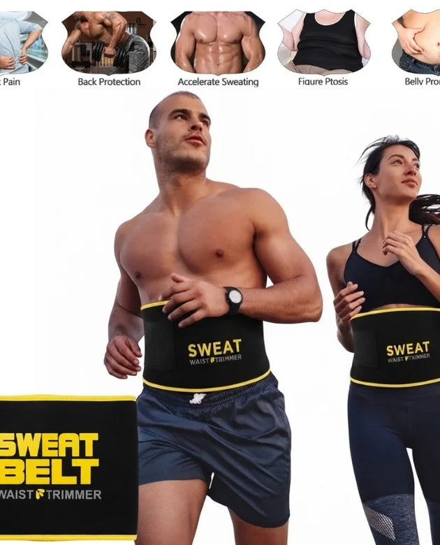 Waist Trimmer Belt for Men & Women | Adjustable Sweat Belt for Workout & Gym | Tummy Support & Body Shaper | Free Size | Pack of 1